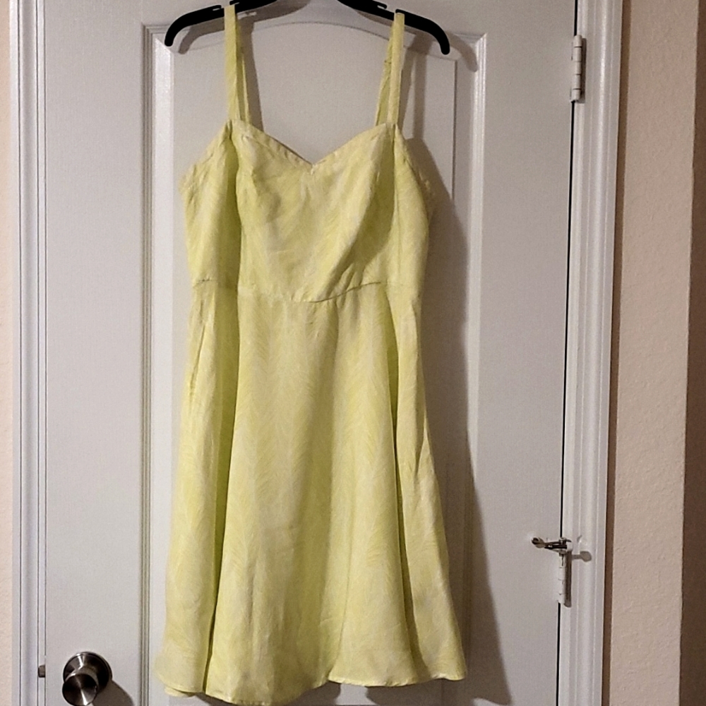 Feather Print Challis Tank Dress
